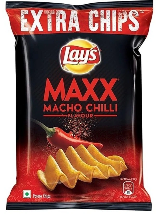 Lay's Maxx Macho Chilli Flavour Potato Chips, 59.4g