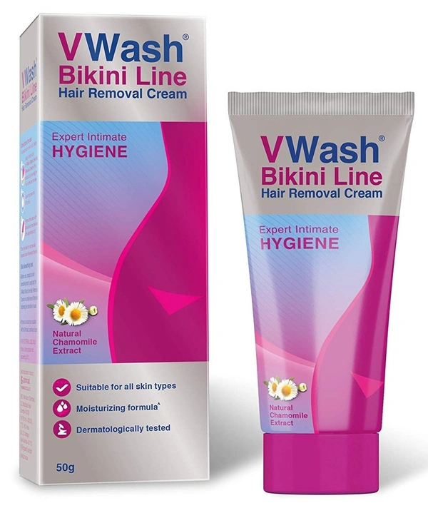 V Wash Bikini Line Hair Removal Cream, 50g