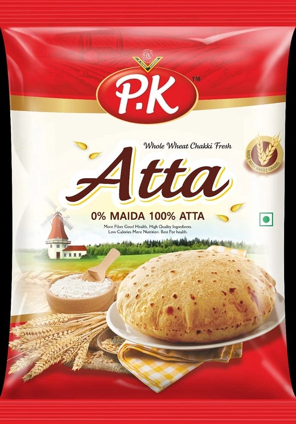 Pk Whole Wheat Atta Packet, 5 kg