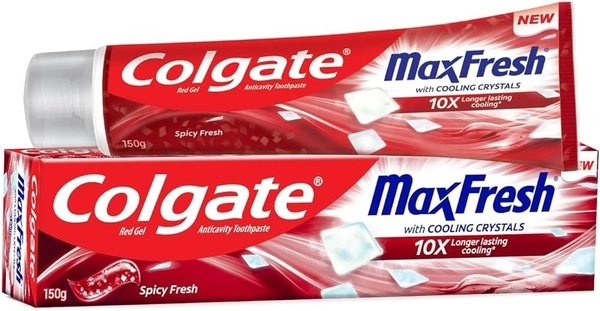 Colgate Toothpaste Spicy Fresh Max Fresh Cooling Crystals Tube, 150g