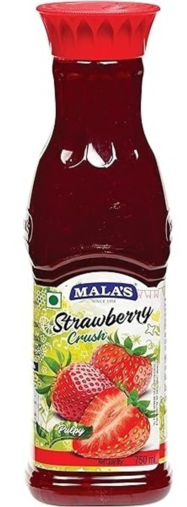 Mala's Strawberry Crush Fruit Syrup 700