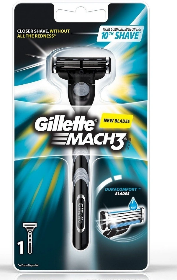 Gillette Mach 3 Shaving Razor + 1 Shaving Blade (Cartridge)