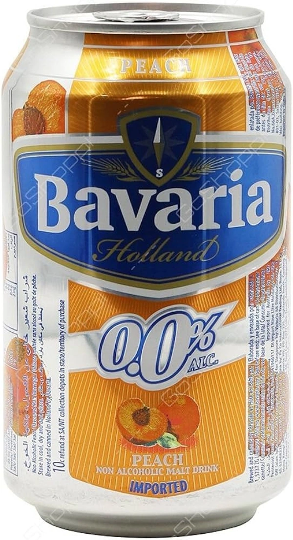 Bavaria Non Alcoholic Drink Peach Can, 330ml