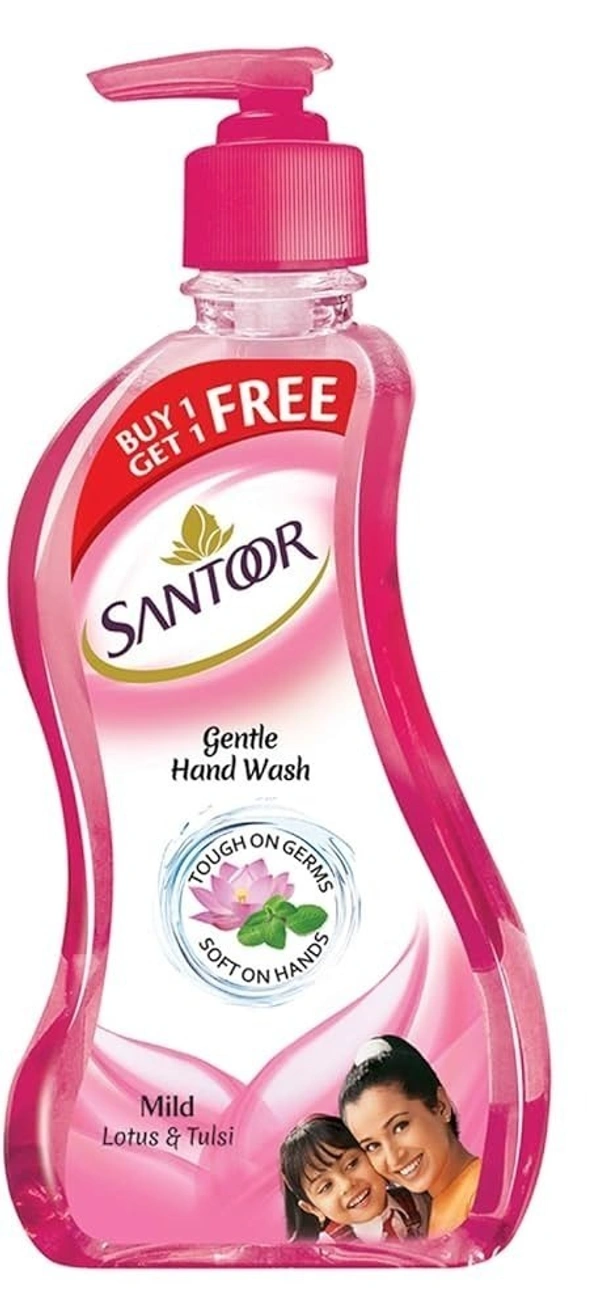 Santoor Gentle Handwash Mild Lotus / Tulsi, 215ml