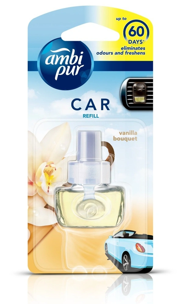 Ambi Pur Car Air Freshener Refill Aerosol, Vanilla Bouquet, 7.5ml