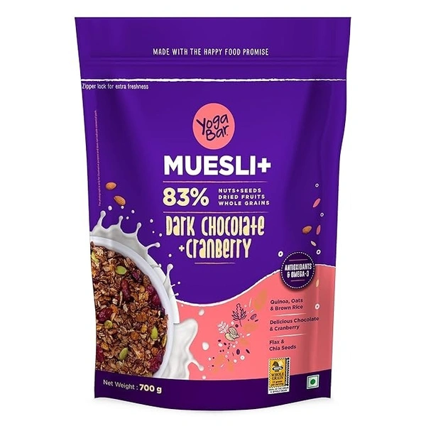 Yoga bar Wholegrain Breakfast Muesli Dark Chocolate + Cranberry, 700g