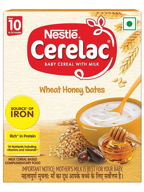 Nestl� Cerelac Baby Cereal with Milk, Wheat Honey Dates � From 10 Months