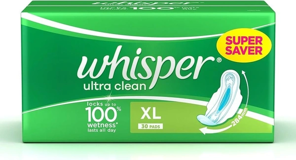 Whisper Ultra Clean XL (30 Pads)