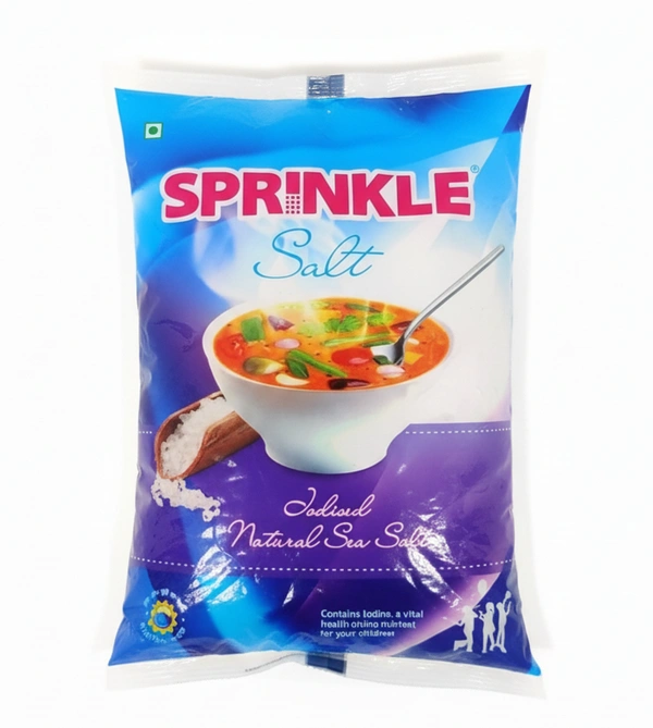 Sprinkle Crystal Salt Iodised Natural Sea Salt, 1 kg