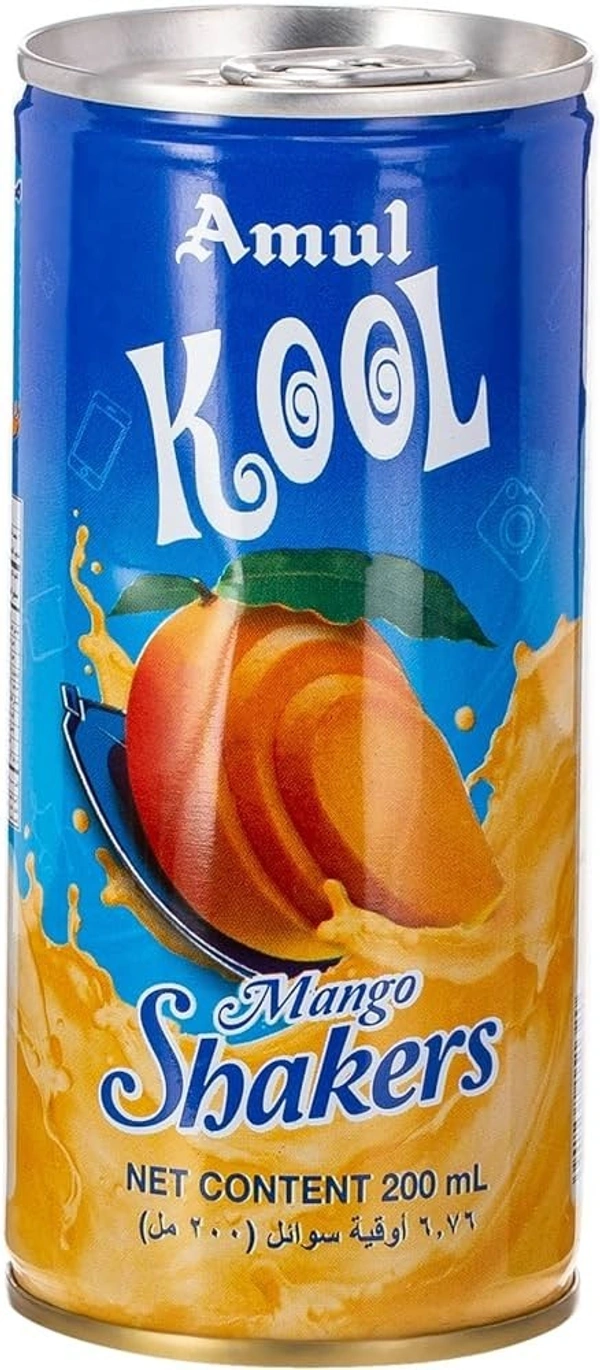 Amul Drink Kool Mango Shakers, 180ml Can
