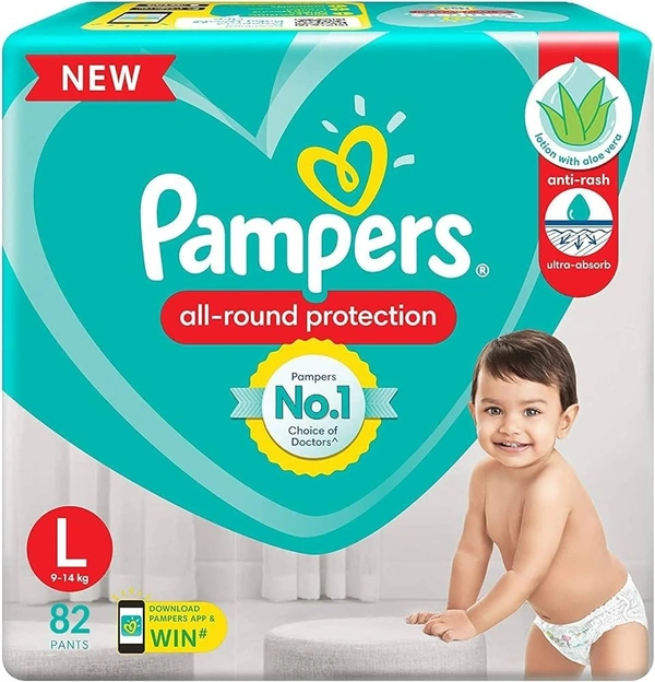 Pampers All - Round Protection Large Size Diaper Pants, 82 Pants