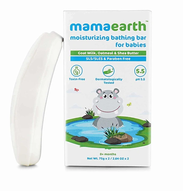 Mamaearth Moisturizing Bathing Bar For Babies (2X75g), 150g