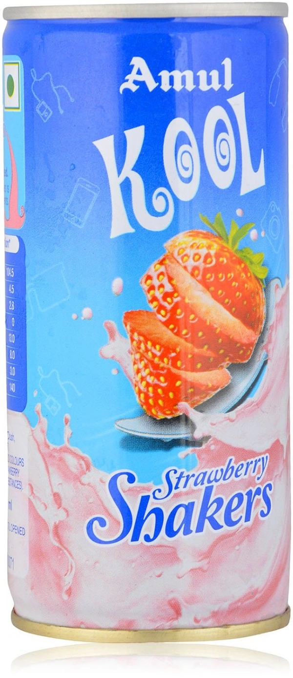 Amul Kool Milk Shake - Strawberry Shakers, 180ml Can