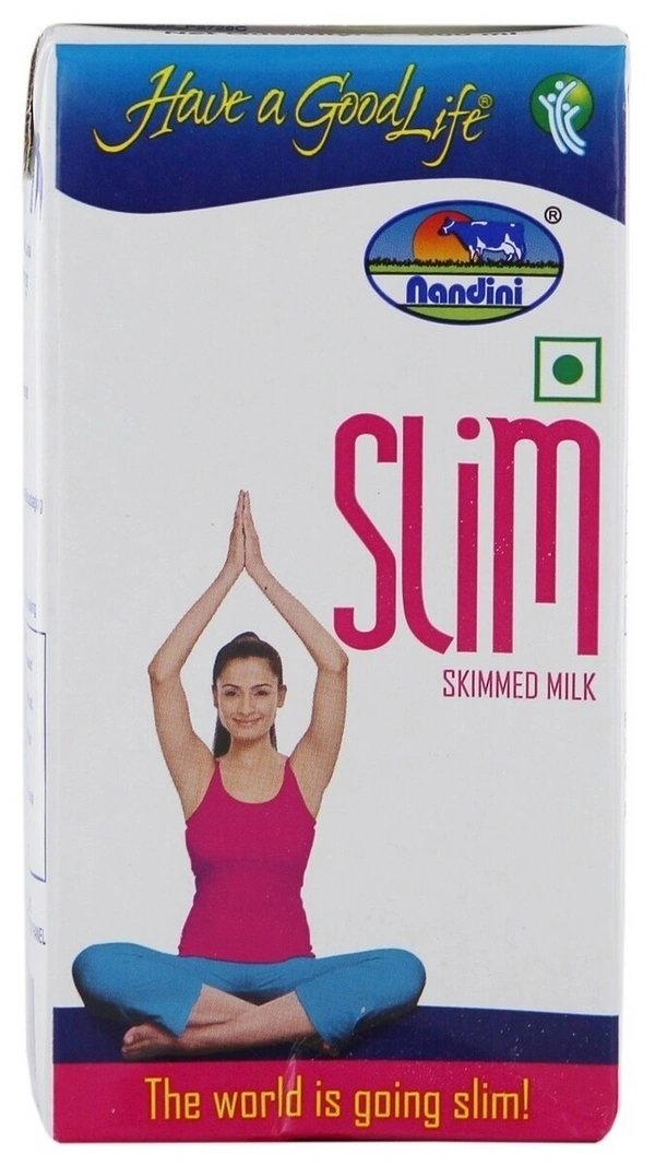 Nandini Slim UHT Treated Skimmed Milk, 1L Carton