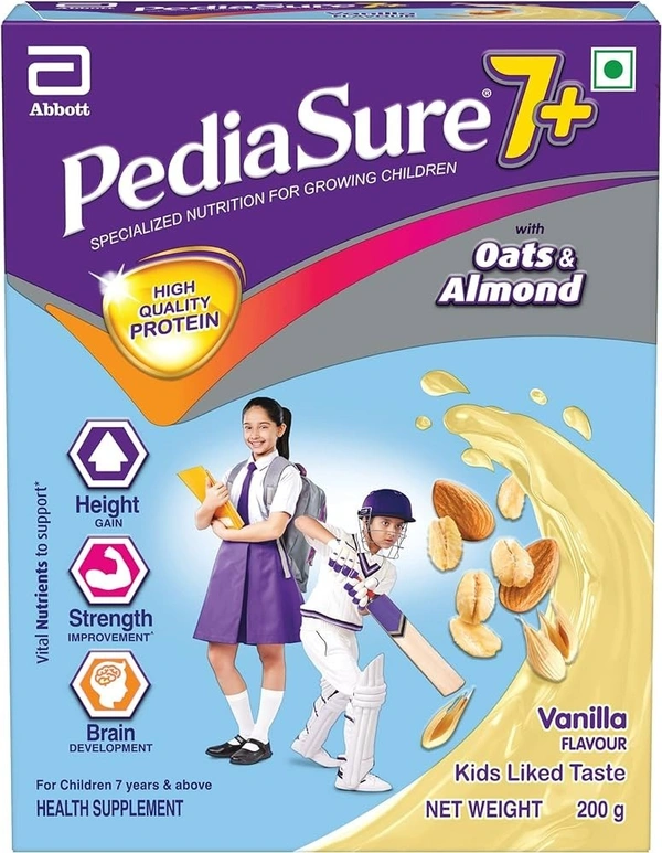 Pediasure 7+ Specialized Nutrition Drink Powder for Growing Children Vanilla Flavour, 400g