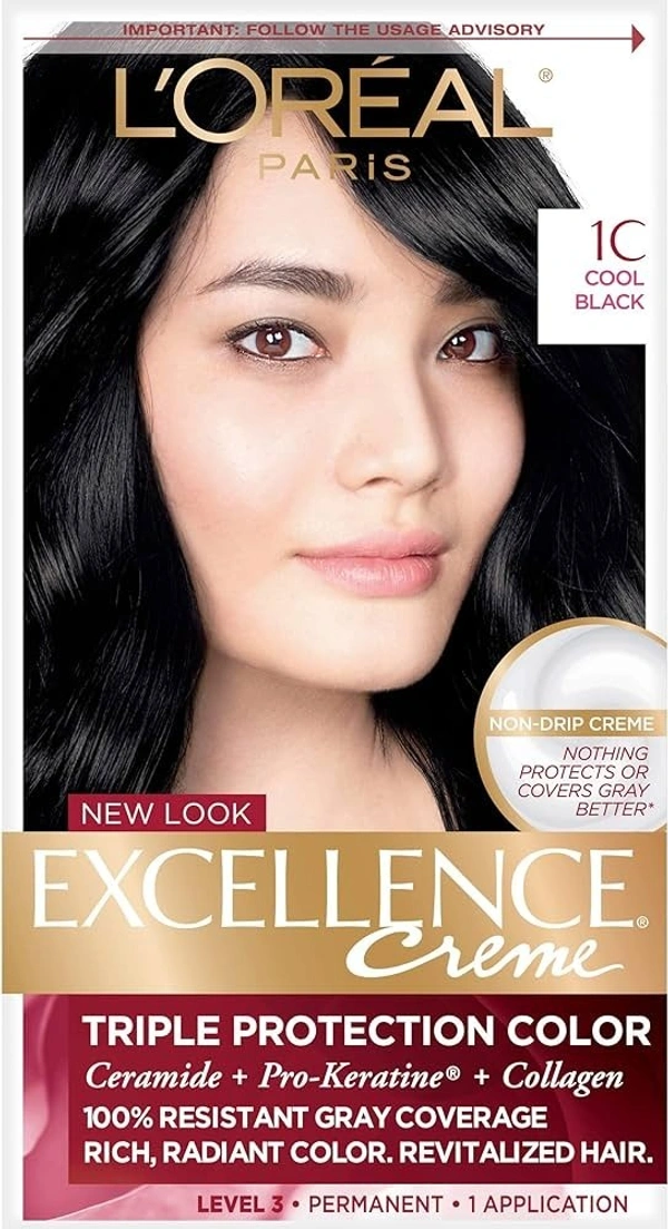 L'Oreal Excellence Hair Colour Black, 1 pack