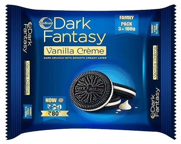 Sunfeast Dark Fantasy Vanilla Creme Biscuit, 300g