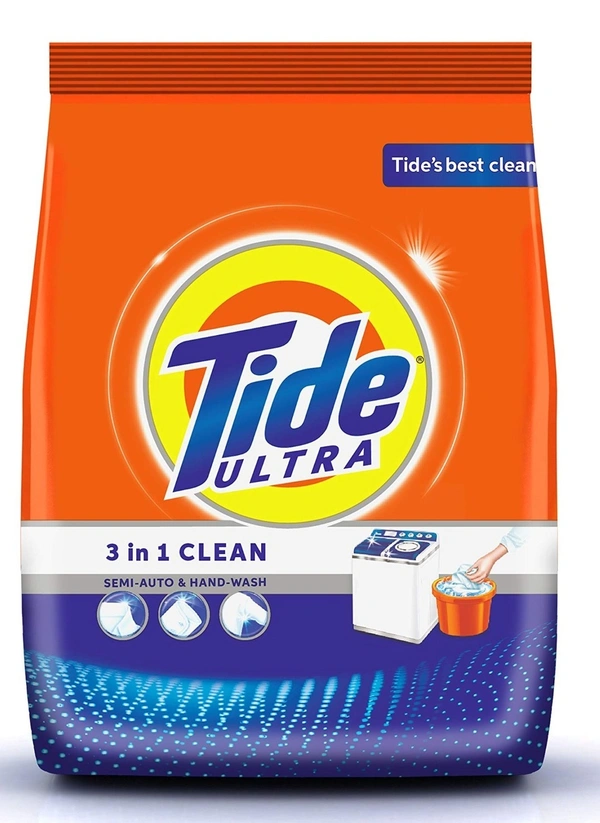 Tide Ultra 3 In 1 Clean Semi Auto& Hand Wash Washing Powder 500g, 500g