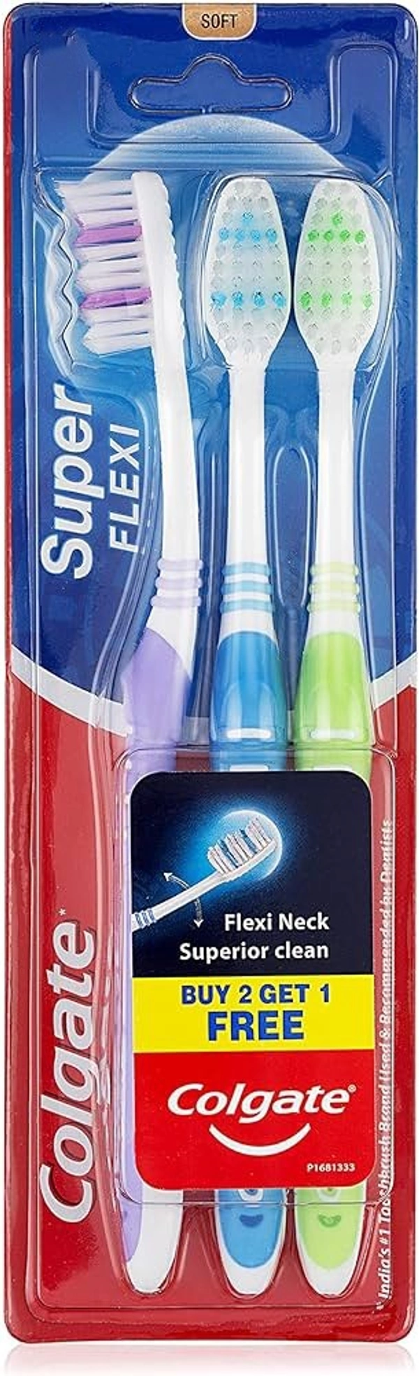 Colgate Super Flexi Tooth Brush, Buy 2 Get 1