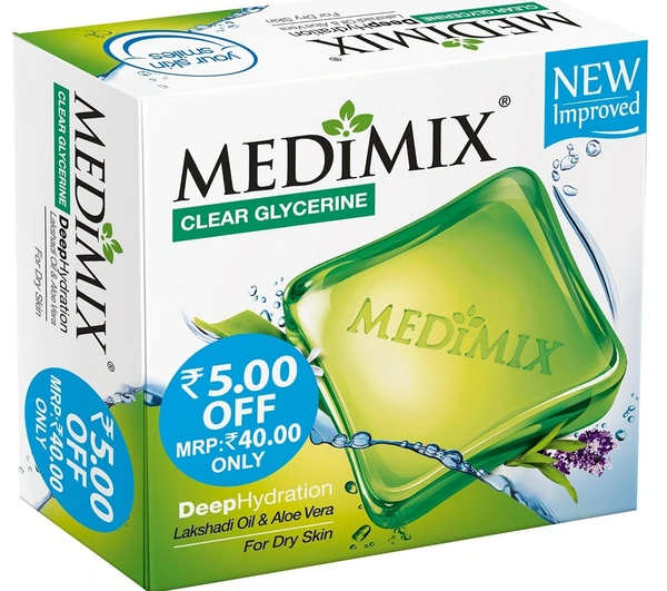 Medimix Glycerine Deep Hydration Green Soap, 100g