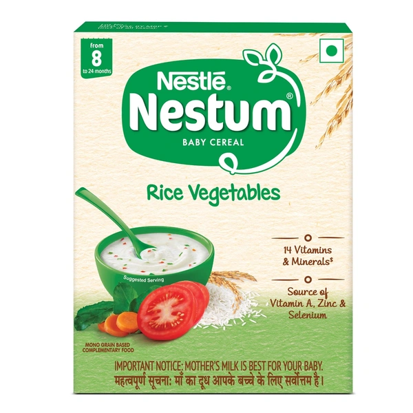 Nestle Nestum Infant Cereal Stage - 2 (8 Months - 12 Months) Rice Vegetable - 300 g