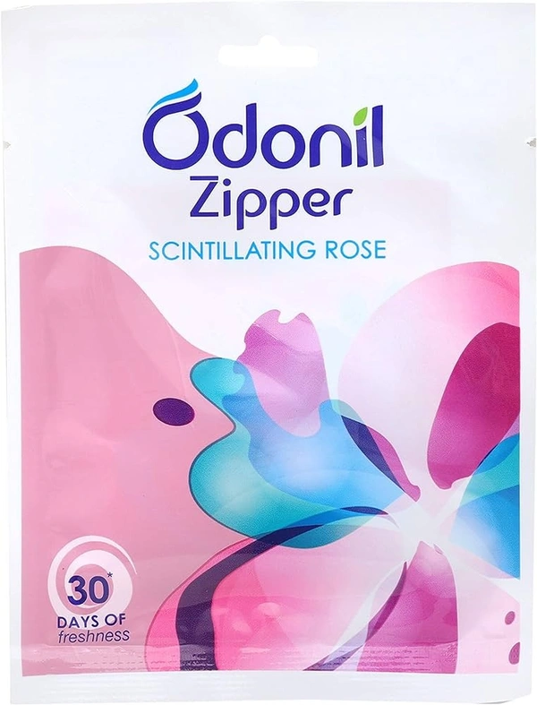 Odonil Rose Zipper Air Freshner Scintillating, 10g