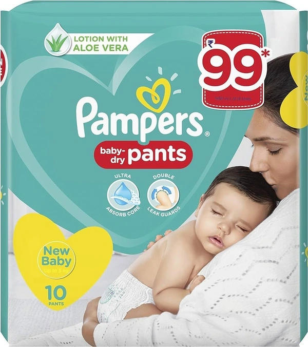 Pampers Baby Dry Pants New Born Size, 10 Pants
