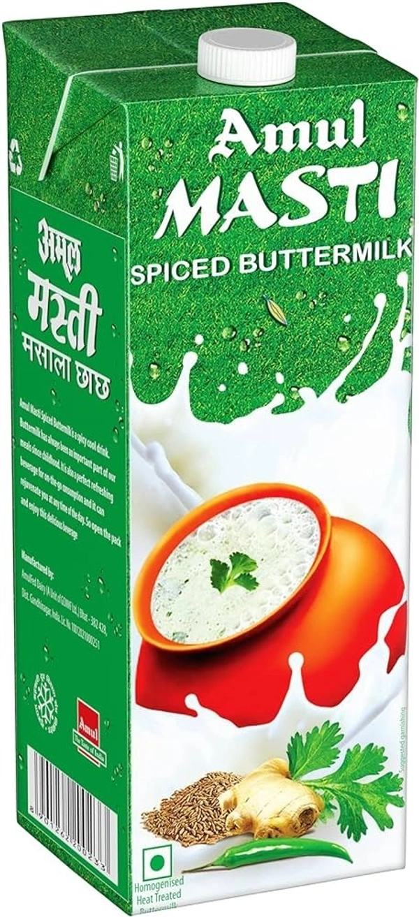 Amul Masti Spiced Butter Milk Tetra Pack, 1L