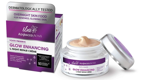 Iba Advanced Activs Youth Preserve Glow Enhancing Night Repair Cream, 50g