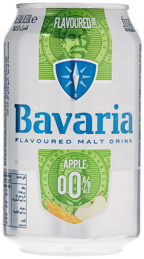 Bavaria non alcoholic drink apple can, 330ml