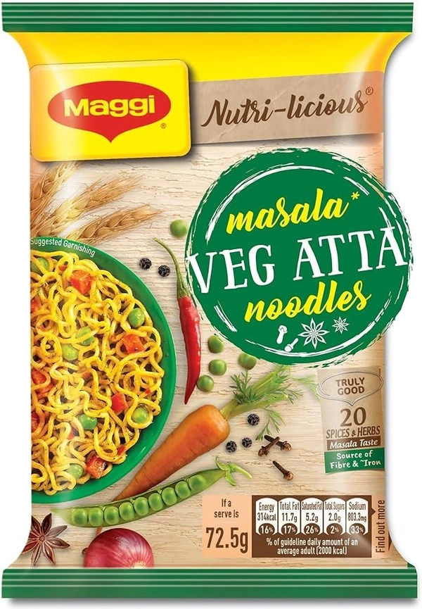 Maggi Noodles Veg Atta Masala, 72.5g