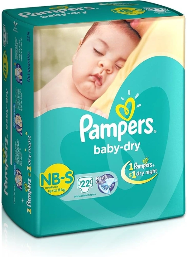 Pampers Baby Dry Newborn Small, 22 Diapers
