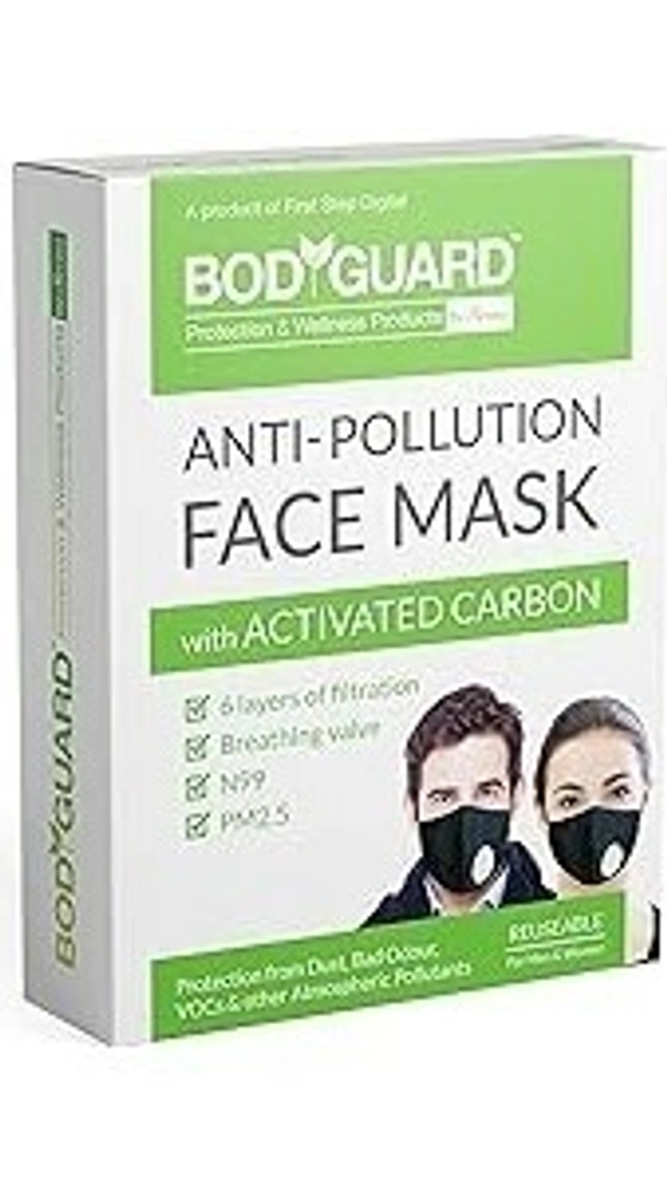 BodyGuard N95 + PM2.5 Anti Pollution Face Mask with Activated Carbon Small, 1 pcs