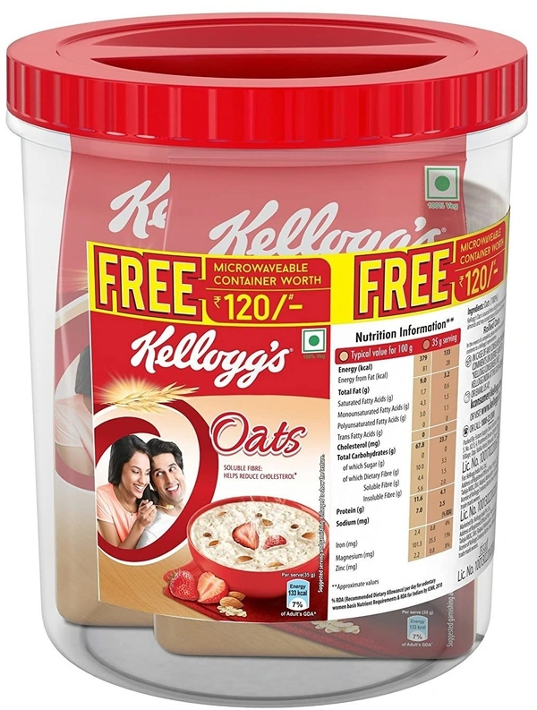 Kellogg's Oats (Free Jar Worth Rs.120 2 Units), 500g