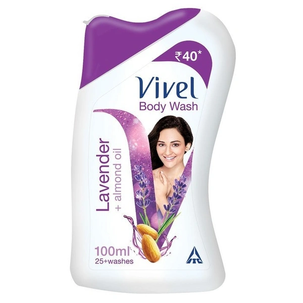 Vivel Body Wash Lavende + Almond Oil, 100ml