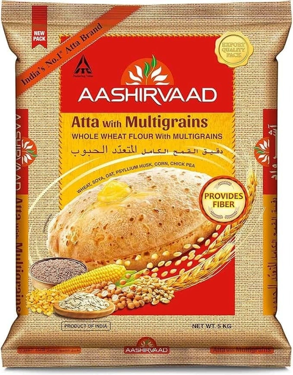 Aashirvaad Atta With Multigrains Packet, 1 kg