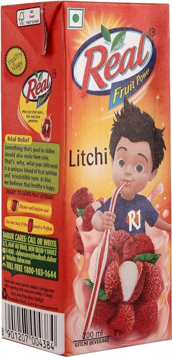Real Fruit Juice, Litchi, 200ml