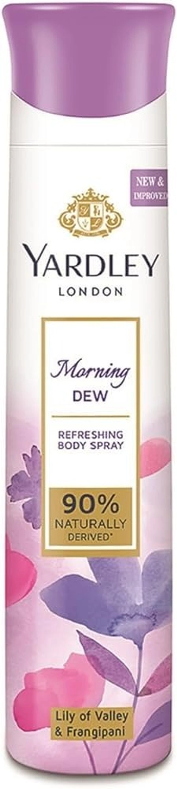 Yardley London Morning Dew Refreshing Body Spray Lilly of Valley& Frangipani, 150ml