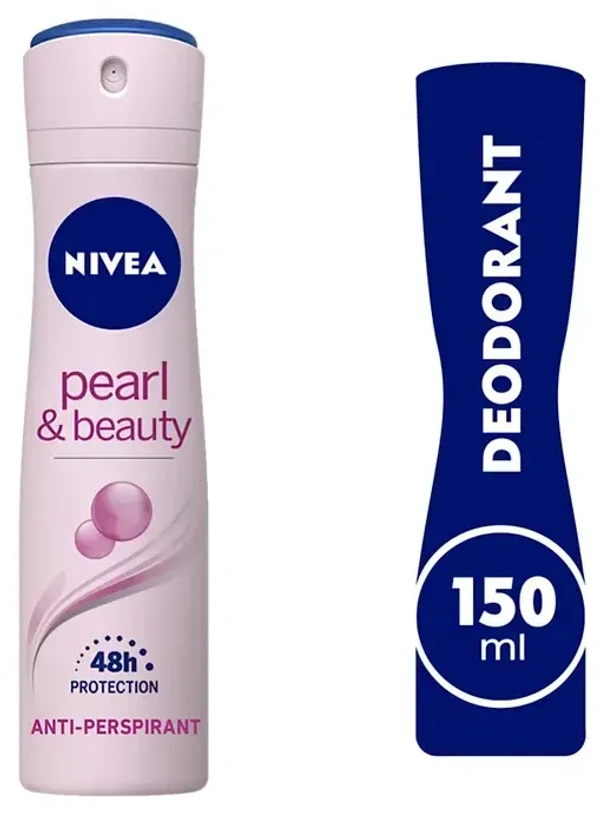 Nivea Pearl & Beauty, Antiperspirant for Women Pearl Extracts Spray, 150ml