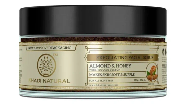 Khadi Herbal Almond And Honey Facial Massage Gel With Scrub, 50g