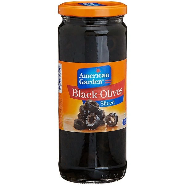 American Garden Black Olives Sliced, 450g