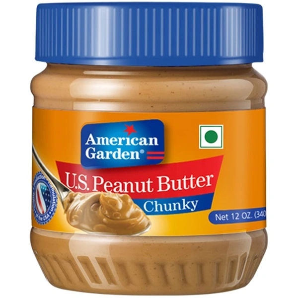 American Garden U.S. Peanut Butter Chunky, 340g