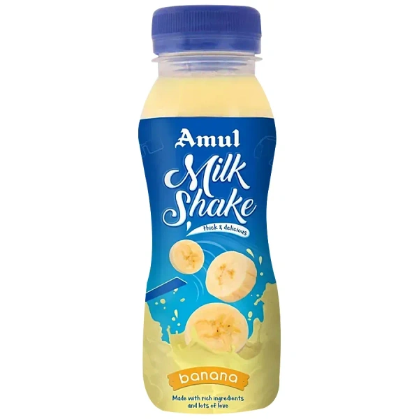 Amul Milk Shake Banana, 200ml Pet Bottle