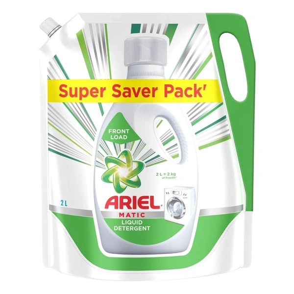 Ariel Front Load Matic Liquid Detergent Super Saver Pack, 2L