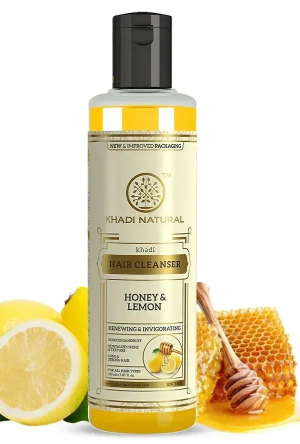 Khadi Herbal Honey and Lemon Juice Hair Cleanser, 210ml