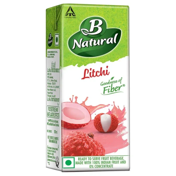 B Natural Litchi Fruit Juice 180ml