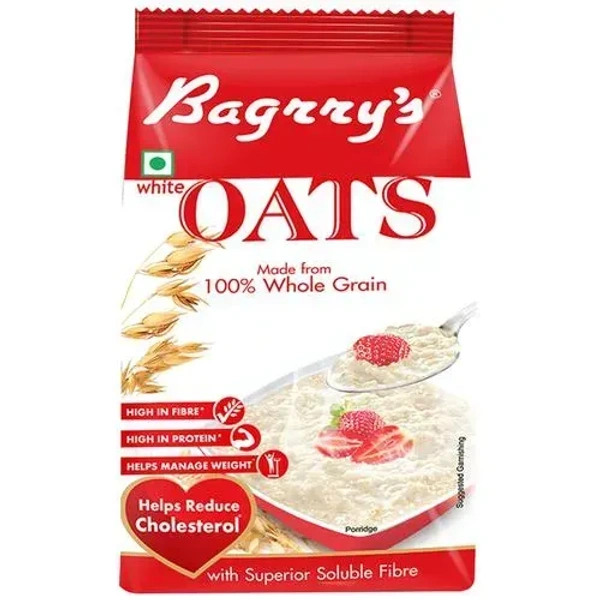 Bagrry's White Oats Made From 100% Whole Grain Pouch, 1 kg