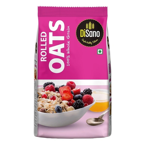 Disano Oats Whole Grain High in Fibre Protein& iron Pouch, 1 kg