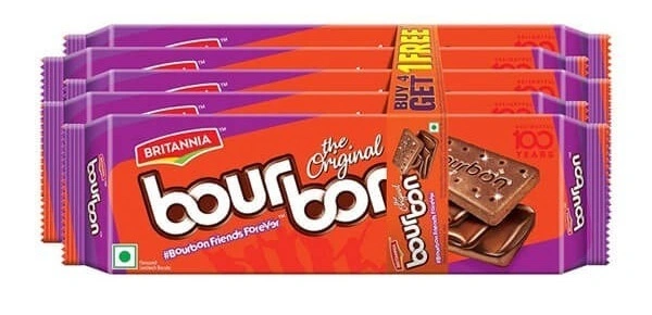 Britannia Bourbon Bourbon The Original Buy 4 Get 1 Free, 600g