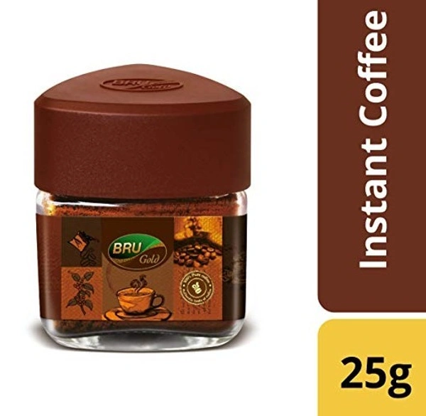 Bru Gold Instant Coffee Powder, 25g Bottle